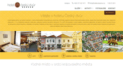 Desktop Screenshot of hotelceskydvur.cz